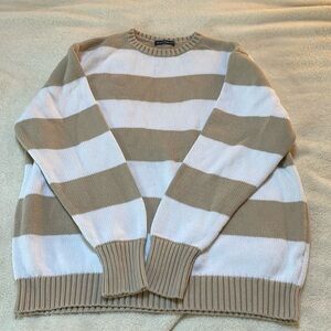 Brandy Melville - Brianna wide stripe cotton crew neck sweater one size